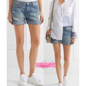 Current/Elliott Boyfriend Roll Shorts Super Loved Destroy Distressed Destroyed